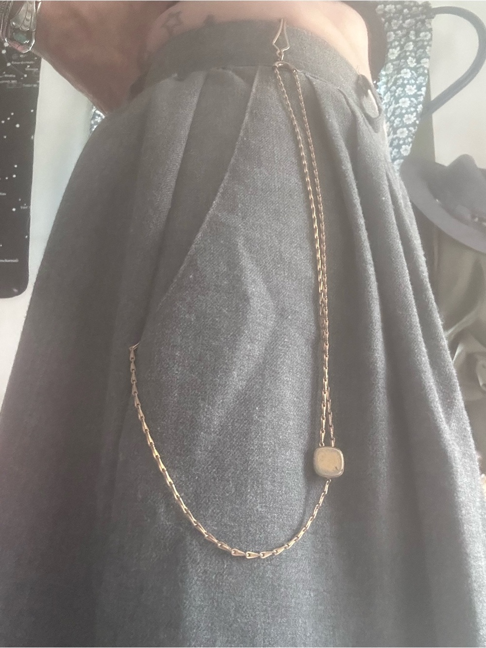 Gold-Tone Drop belt passkey/key Chain-women’s Jewelry